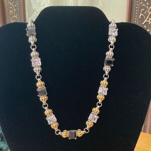 Fashion Jewelry Black and Gold Necklace